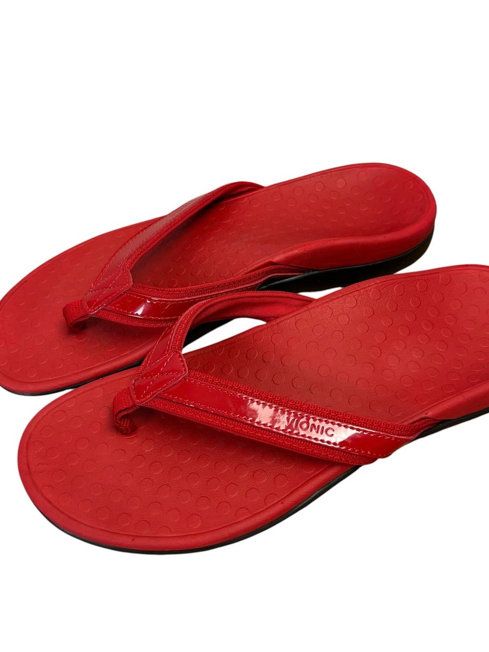 Vionic Tide II Toe Post Sandal Flip Flop Red Arch Support Women’s Sz US 10 EU 42
